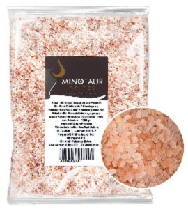 Minotaur Salt |Sal Rosa del Himalaya de grano medio grueso de Pakistán 2 x 1300 g (2,6 Kg) |Para el molino de sal | 100  natural, sin tratar | Pink Salt