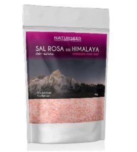 NATURSEED - Sal Rosa del Himalaya Fina -1kg - 100 natural - Sin refinar - Para cocinar - Para hacer exfoliantes Caseros - Para baños desintoxificantes - No contaminada Como La Sal Marina (1 KG)